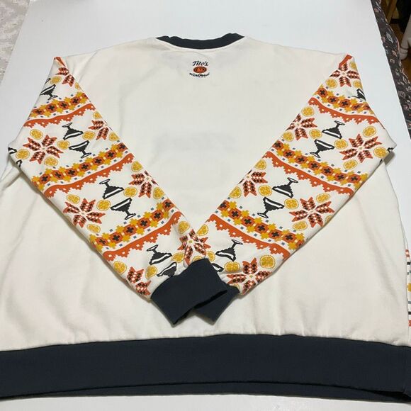 Tito’s Vodka Ugly Sweatshirt! Rare! Size XXL. White with orange quilt lime xmas - Picture 15 of 16